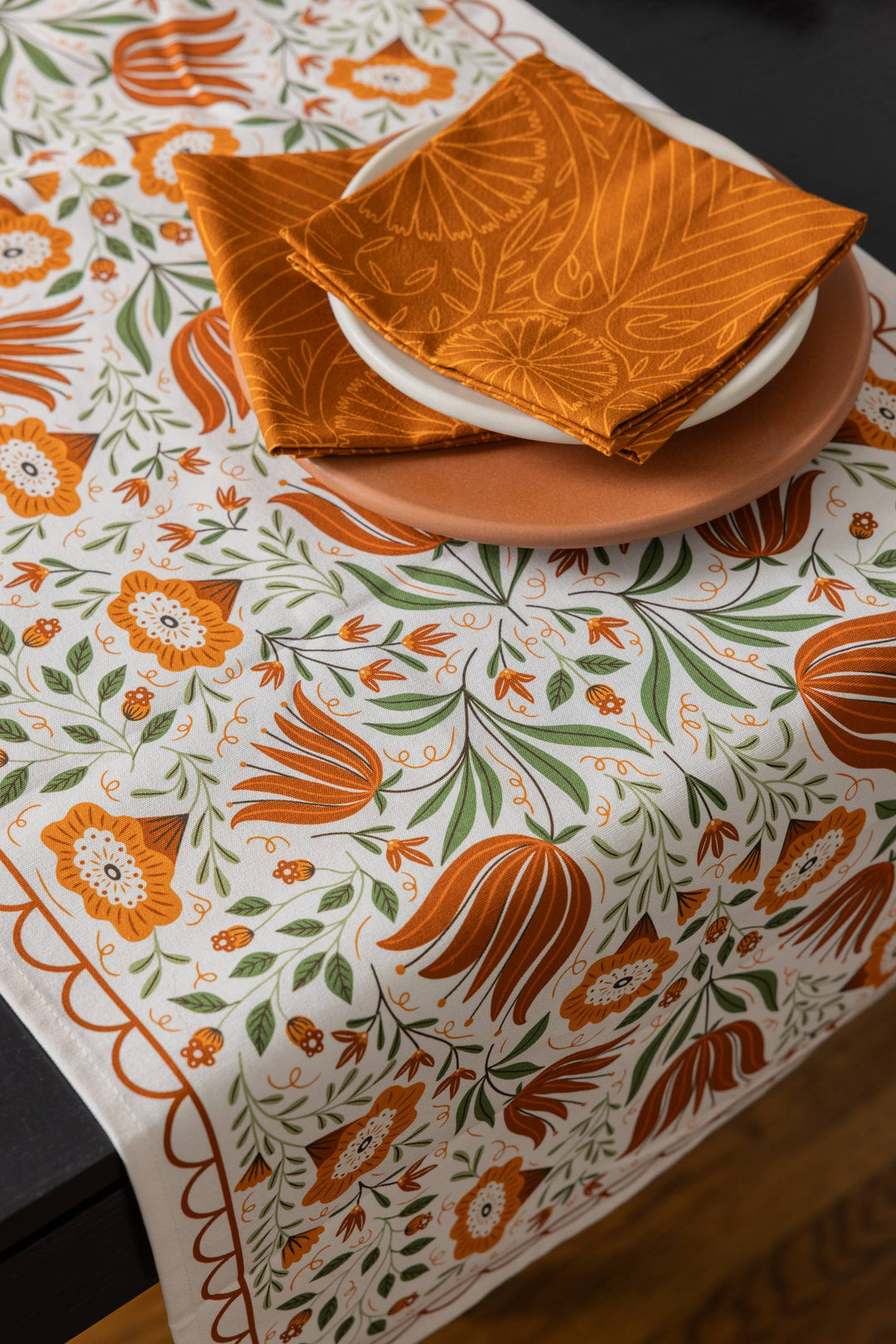 Folk Floral Table Runner