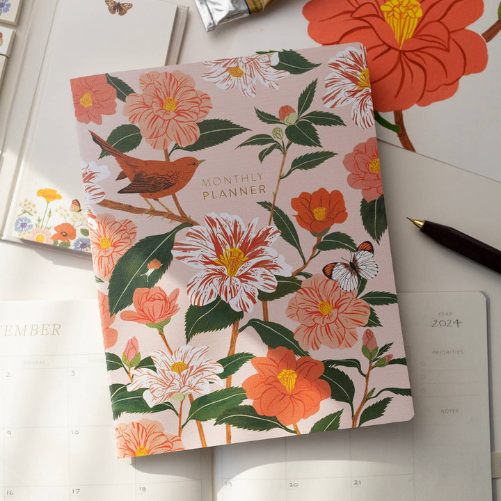 Camellia Undated Monthly Planner
