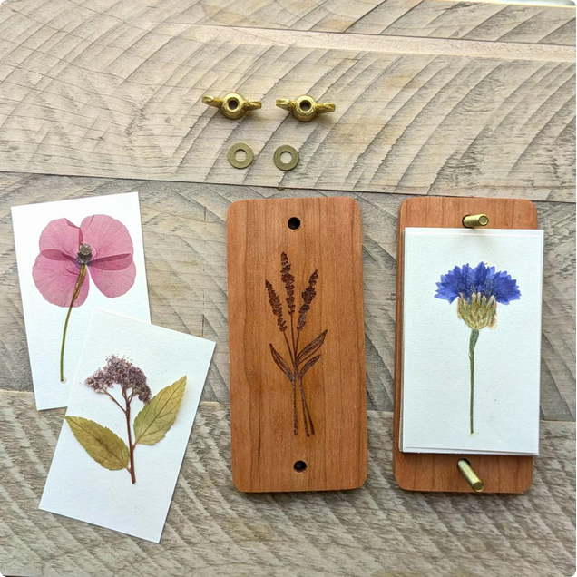 Pocket Sized Flower Press with Lavender Design