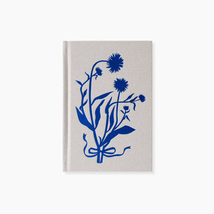 Blue Flora Mini Linen Bound Journal