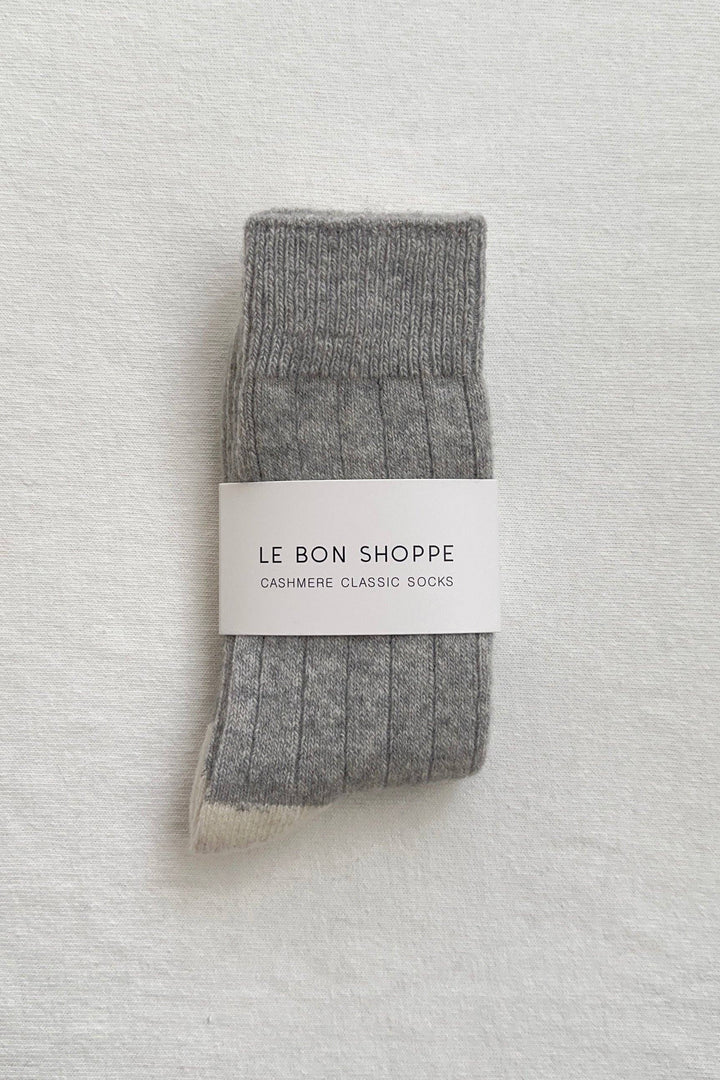 Cashmere Socks in Charcoal Melange