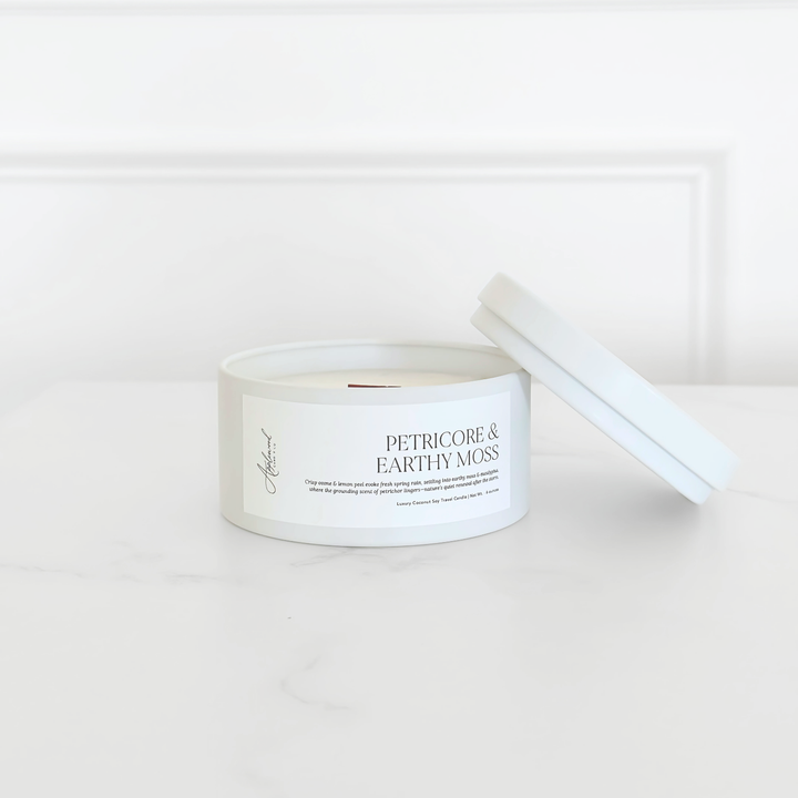 PETRICORE & EARTHY MOSS | Clean Travel Coconut Soy Candle