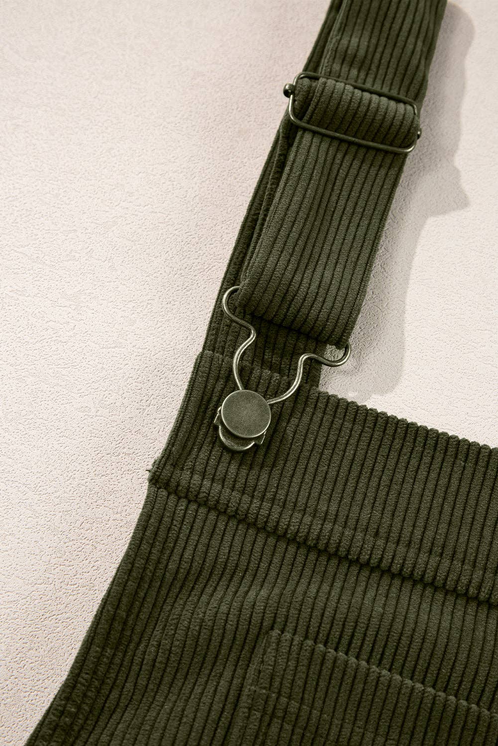 Corduroy Overall Dress in Green