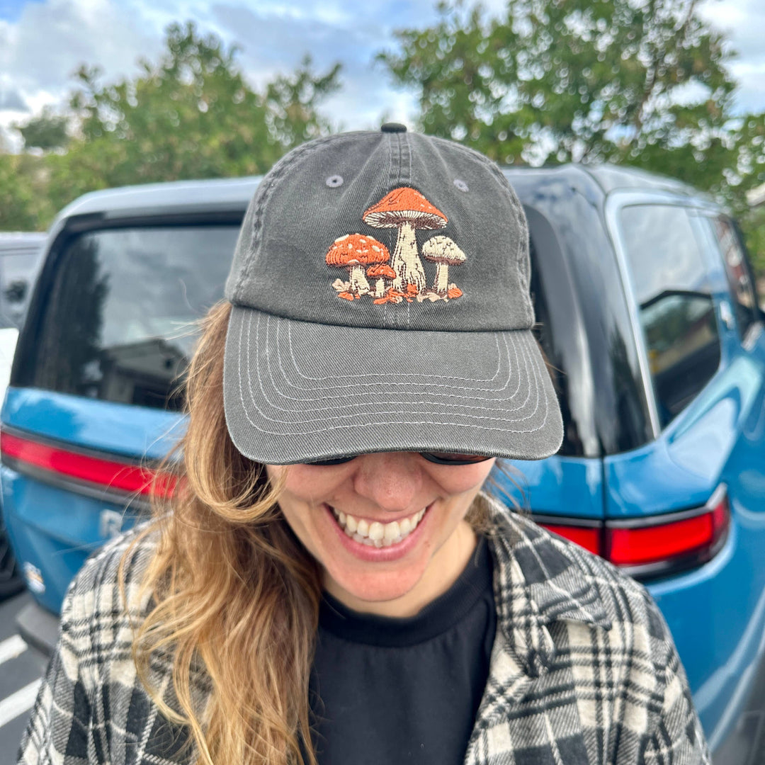 Mushroom Embroidered Baseball Cap