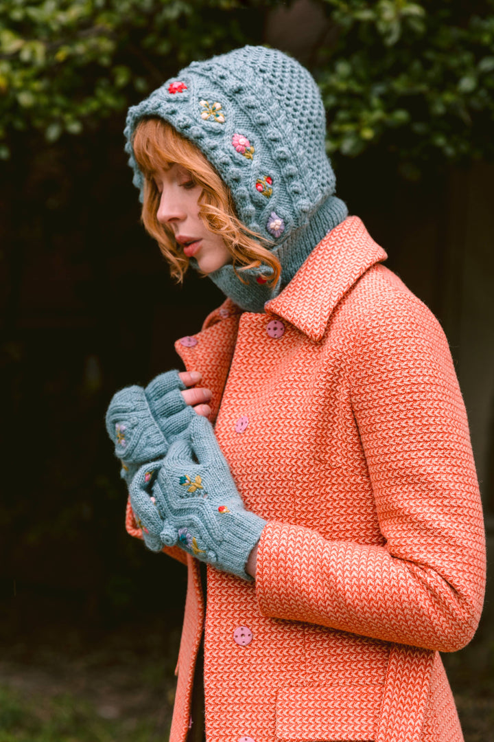 Tilly Convertible Mittens in Turquoise