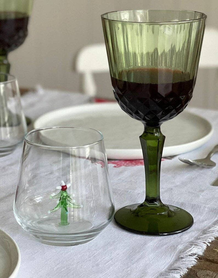 Christmas Tree Figurine Drinking Glass