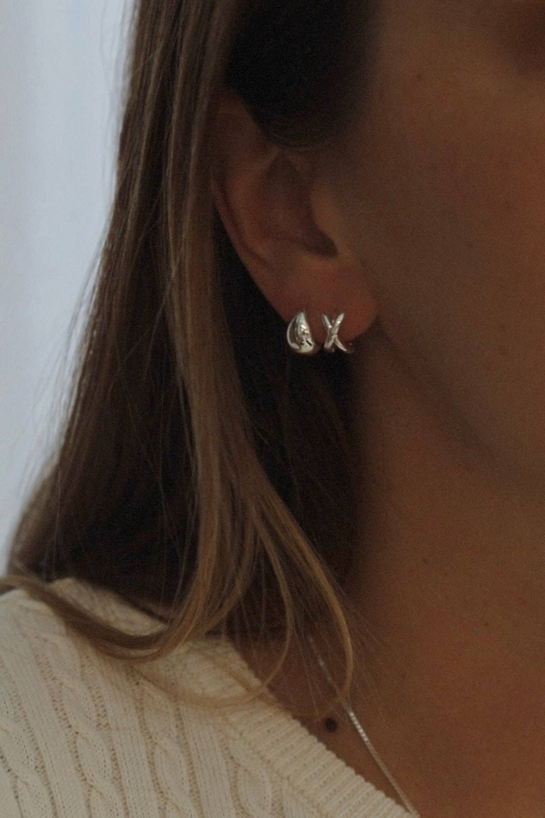 Dome Earrings in Silver