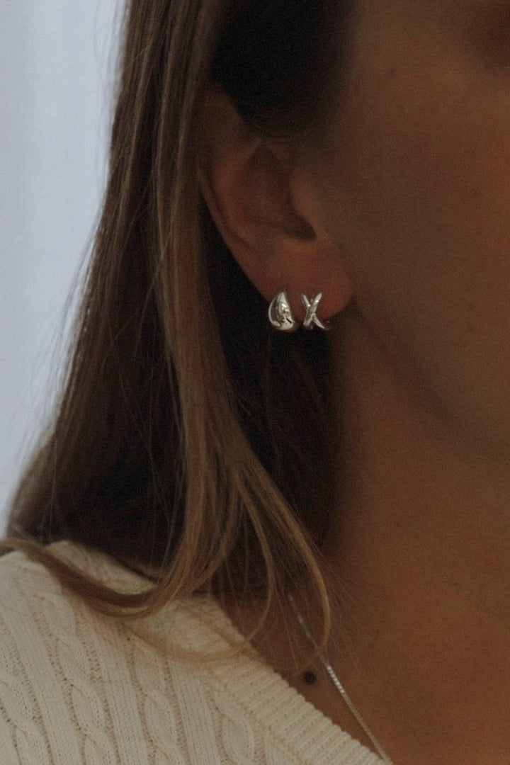 Dome Earrings in Silver