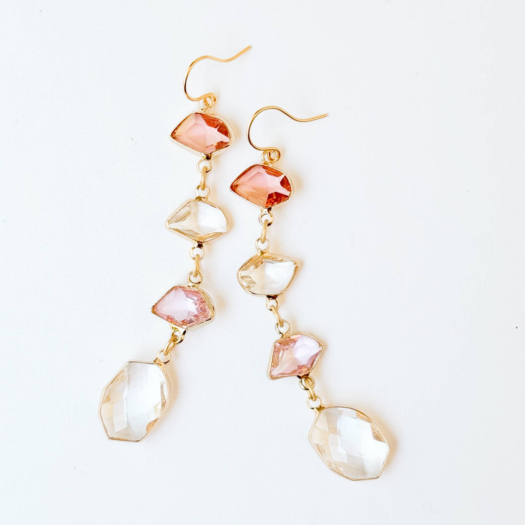 Romantic Faceted Glass Statement Earrings
