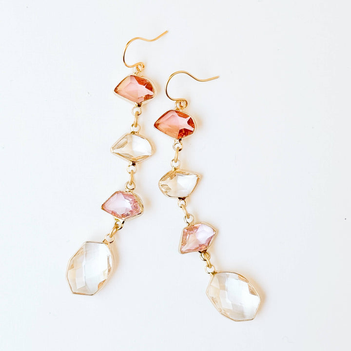 Romantic Faceted Glass Statement Earrings