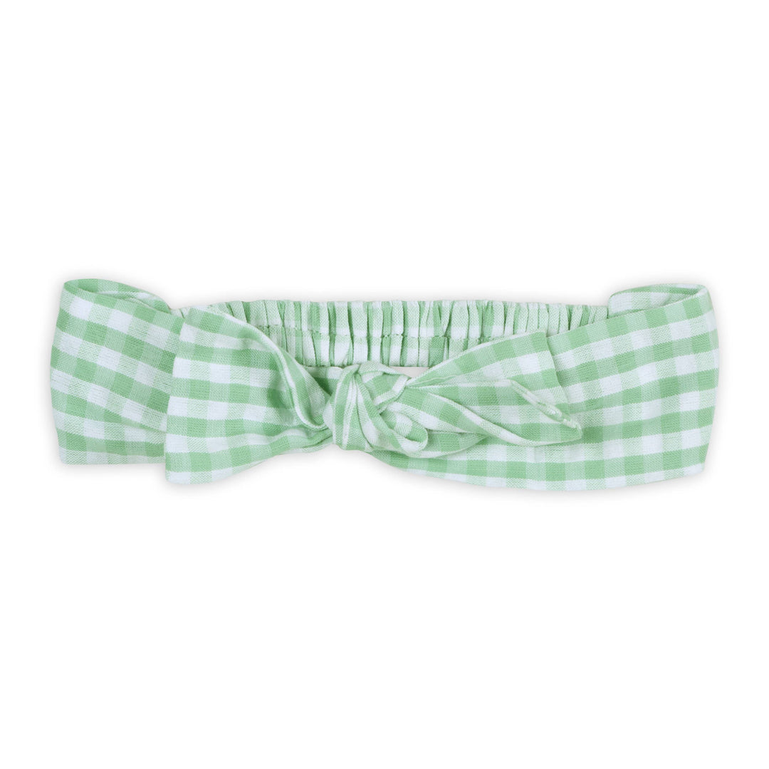 Forest Gingham Baby Romper + Headband