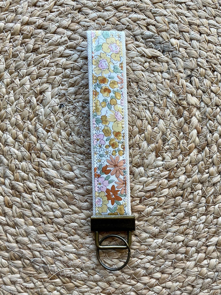 Neutral Florals Keychain Wristlet
