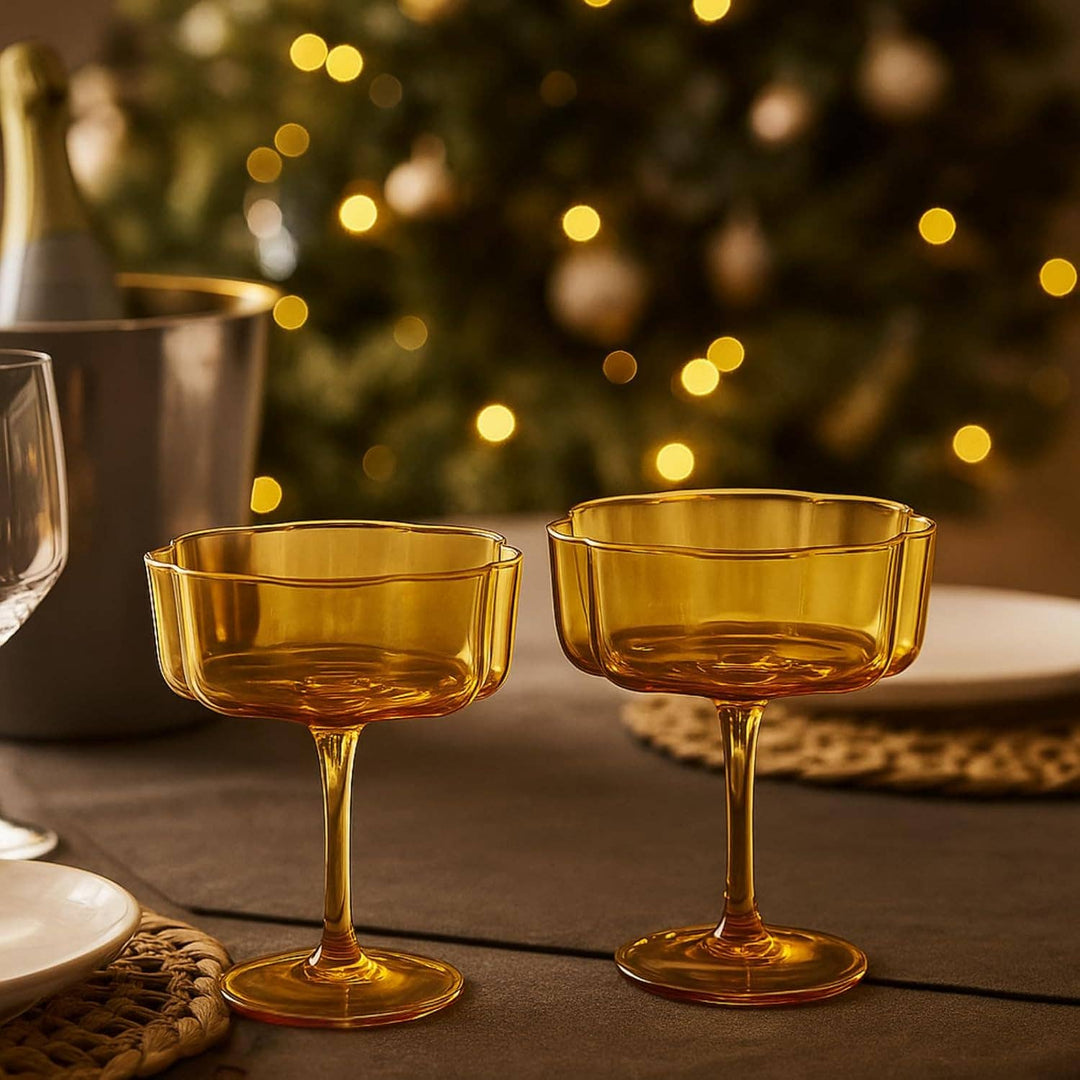 Amber Flower Wave Coupe, Single