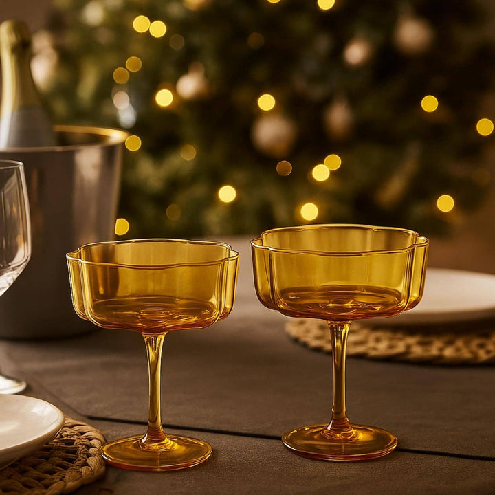 Amber Flower Wave Coupe, Single