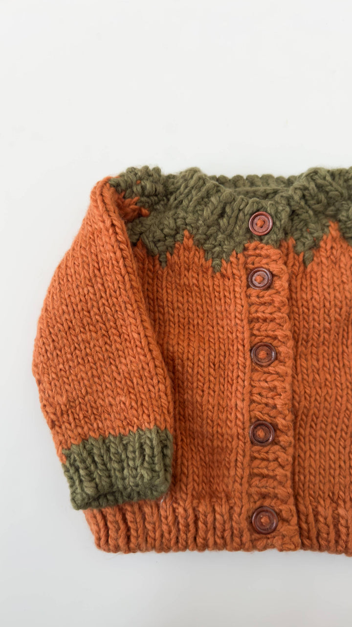Kids Pumpkin Cardigan