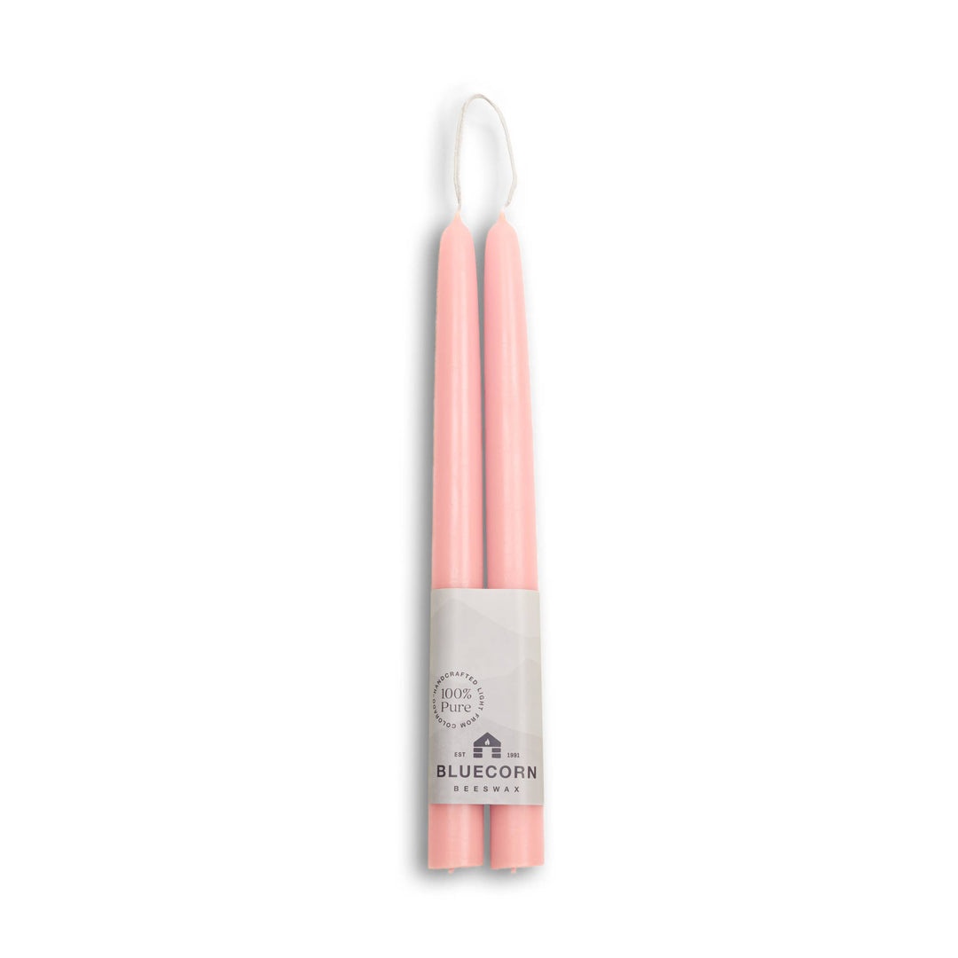 Dusty Rose Beeswax Tapers, 3 Sizes