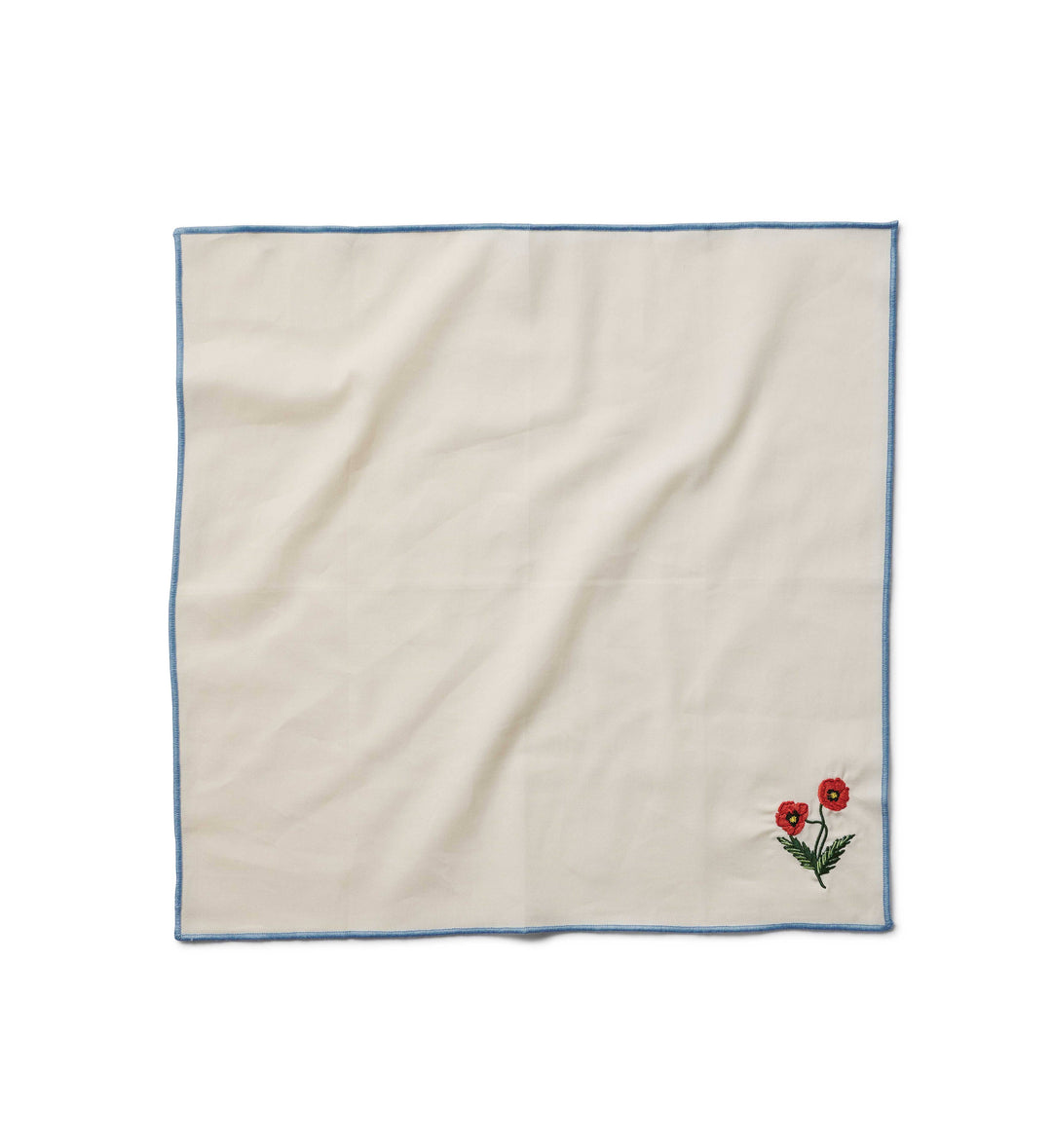 Garden Study Embroidered Cotton Napkins, Assorted Set of 4