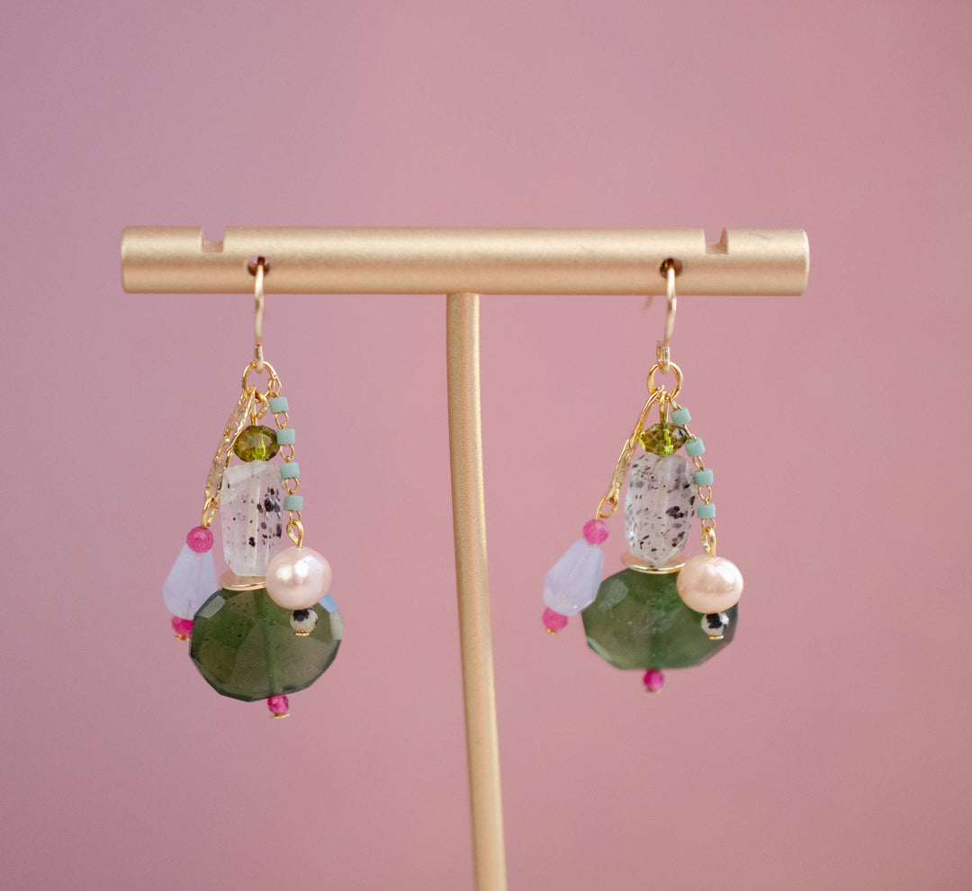 Simone Gemstone Dangle Earrings