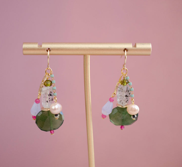Simone Gemstone Dangle Earrings