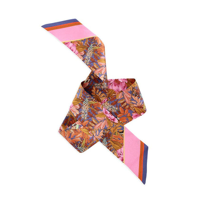 Peony Silk Twilly Scarf