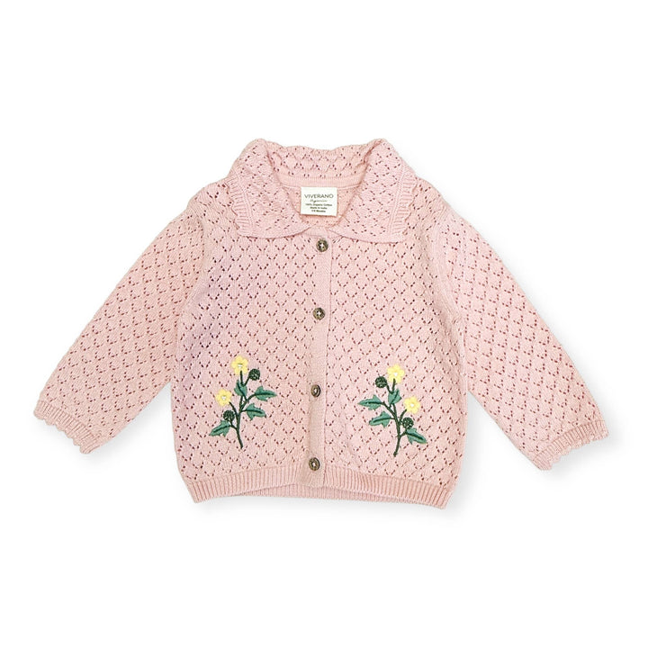 Lily Floral Textured Baby Cardigan
