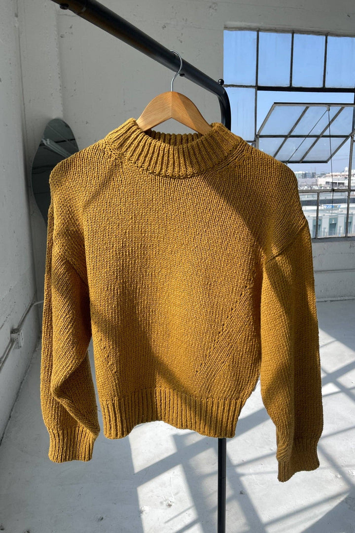 Zoe Cotton Sweater in Dijon