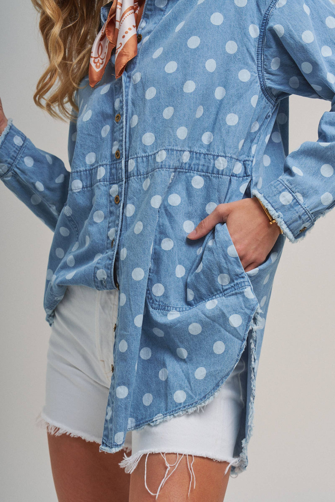 Polka Dot Button Down