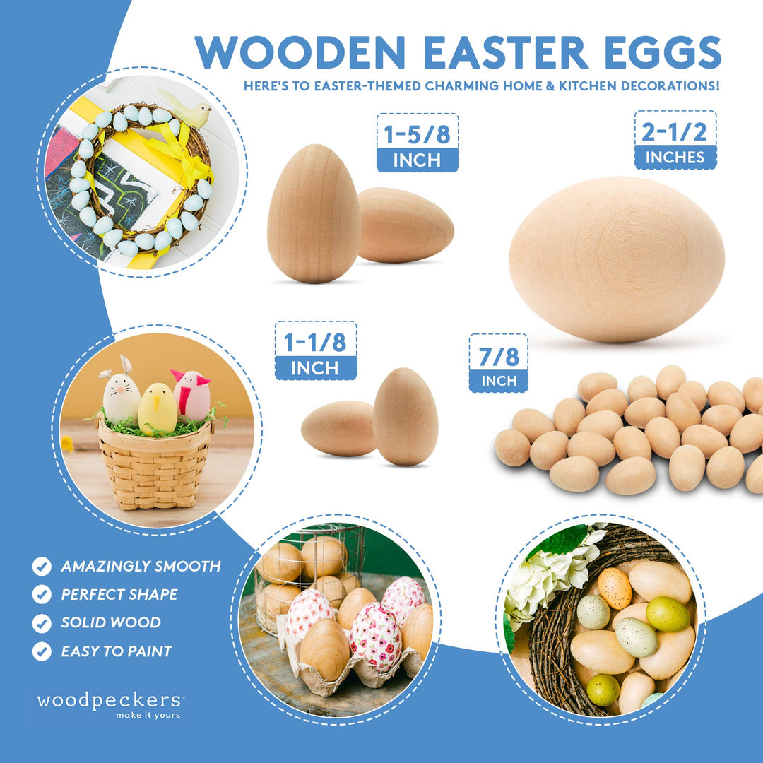 Wooden Eggs- Various Sizes