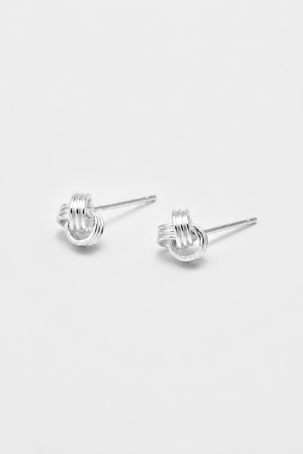 Petite Knot Studs in Silver