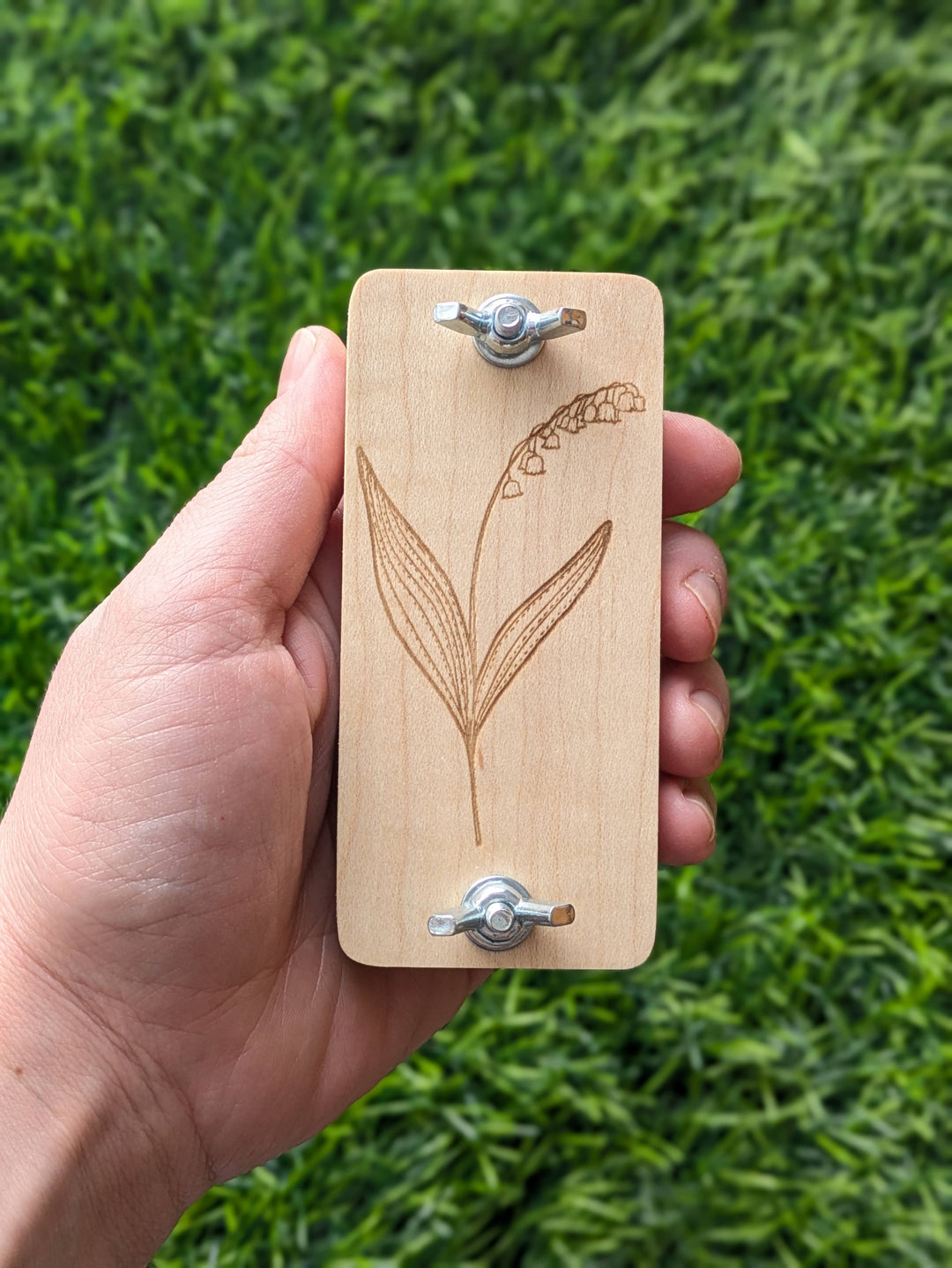 Pocket Sized Flower Press with Lily Of The Valley
