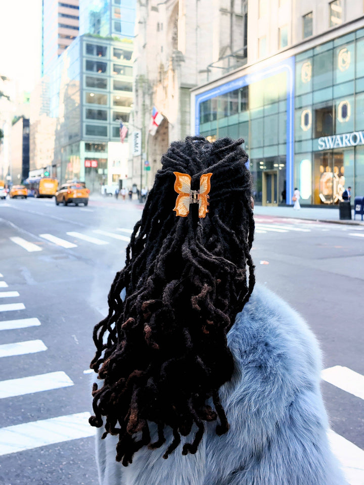 Australian Amethyst Butterfly Hair Clip