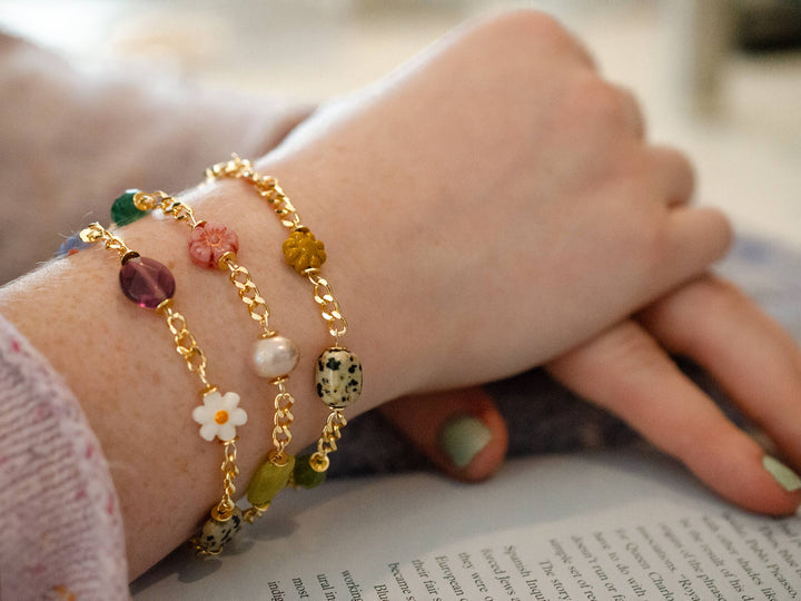 Gold Chain Charm Bracelet