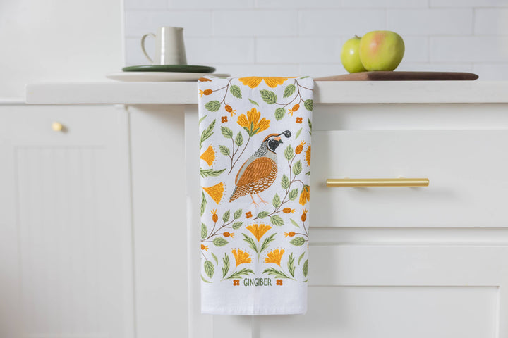 Quail Bird Tea Towel