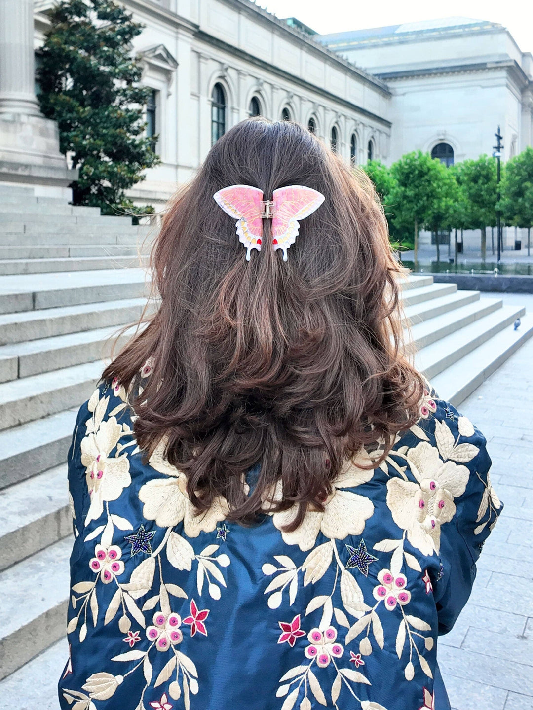 Swallowtail Butterfly Claw Clip in Pink