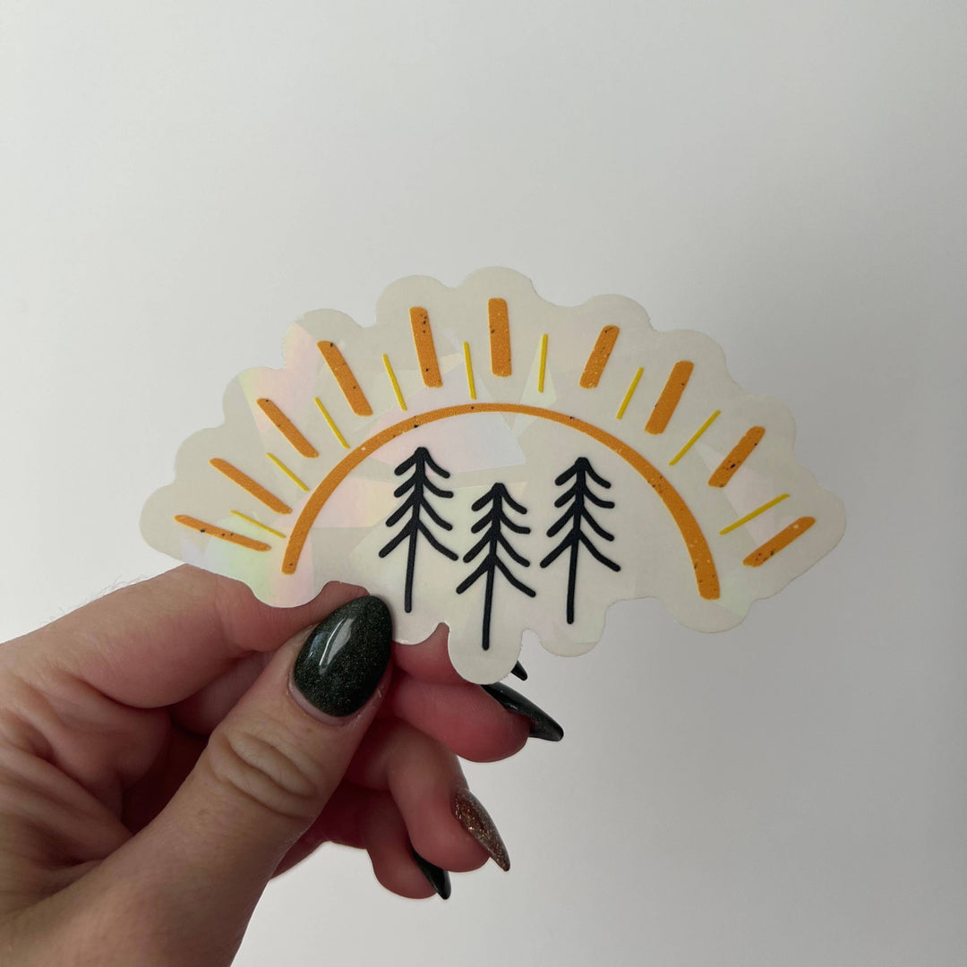Pine Tree Vinyl Suncatcher Decals