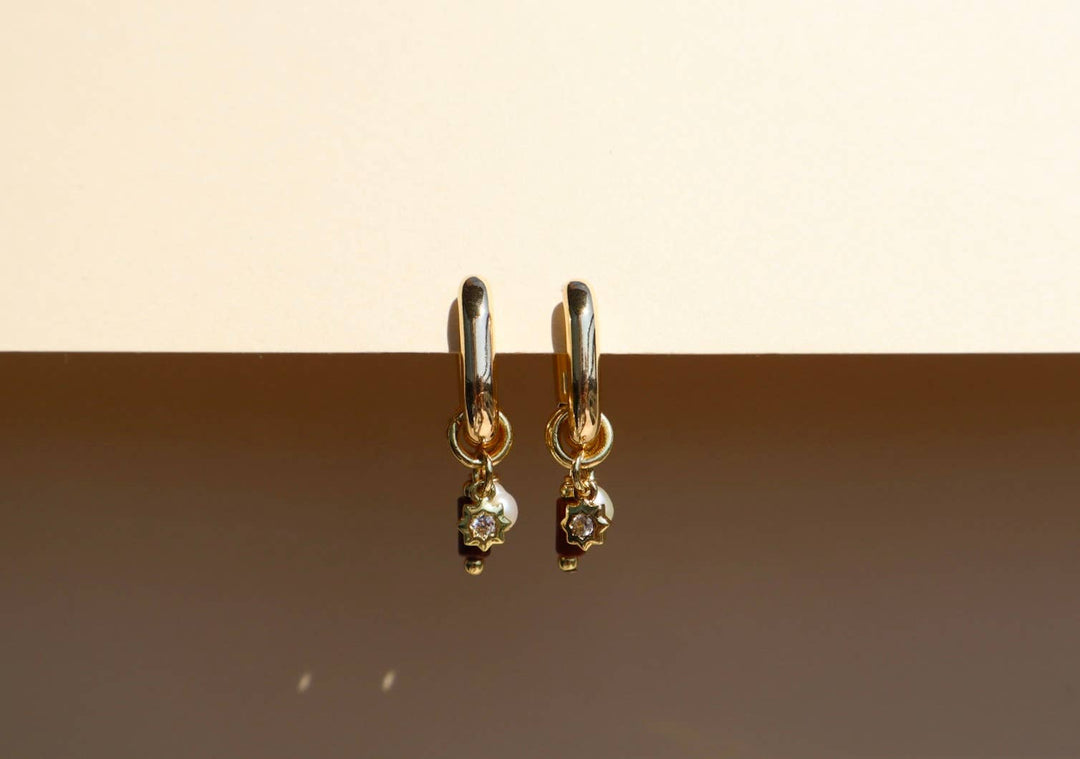 Maroon Charm Earrings