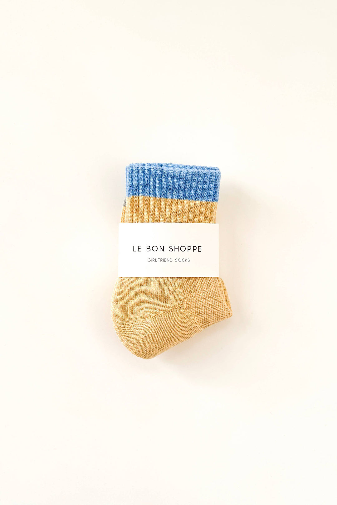 Color Block Girlfriend Socks in Yellow Blue