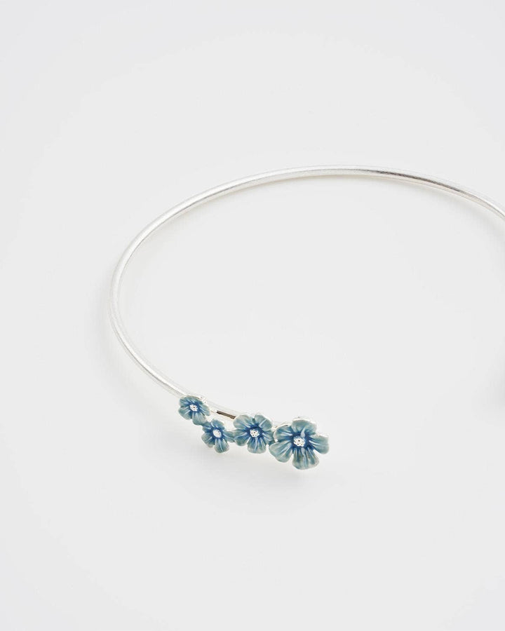 Forget Me Not Silver Bangle