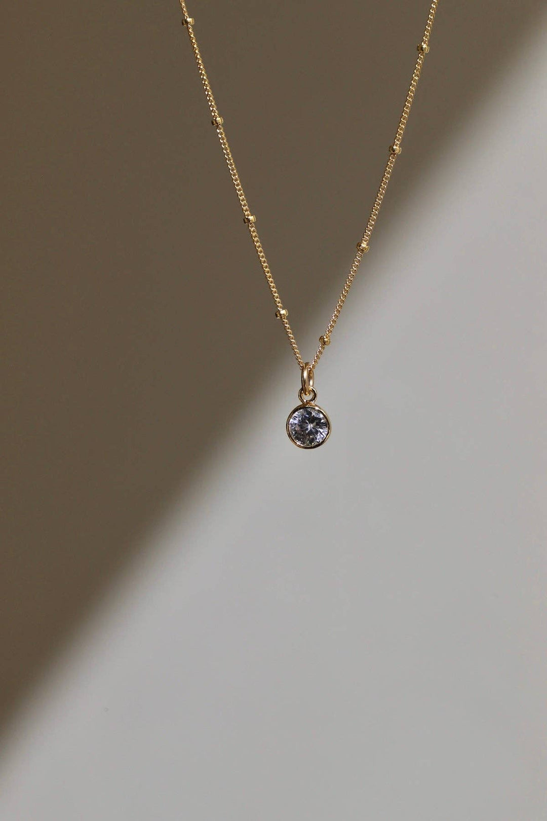 Penelope Round Bezel Necklace