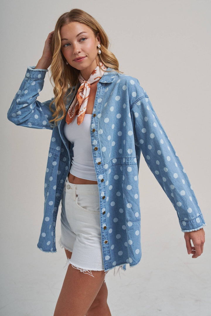 Polka Dot Button Down