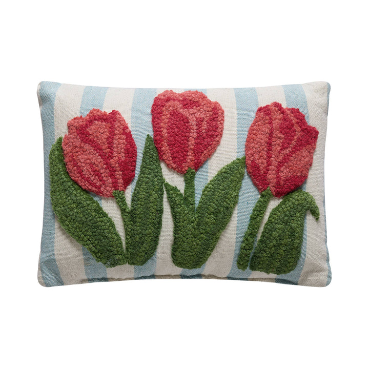 Stripe Tulips Hook Pillow