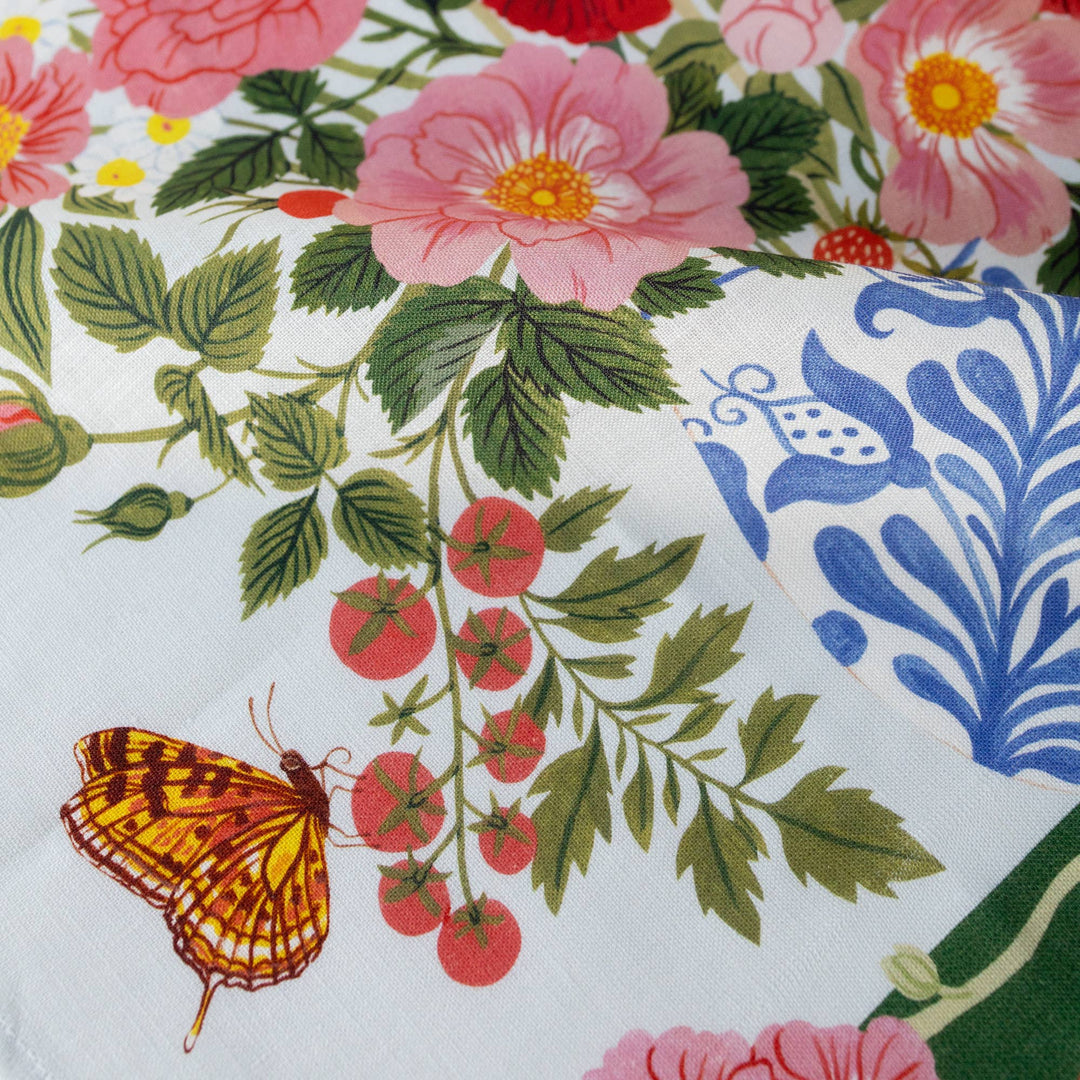 Garden Vase Linen Tea Towel