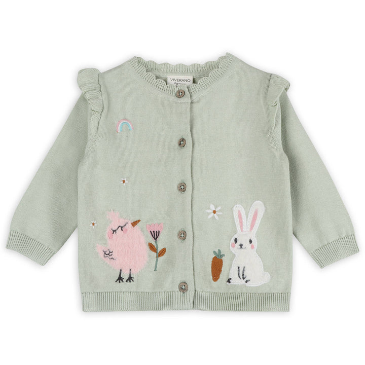 Furry Chick &amp; Bunny Baby Cardigan