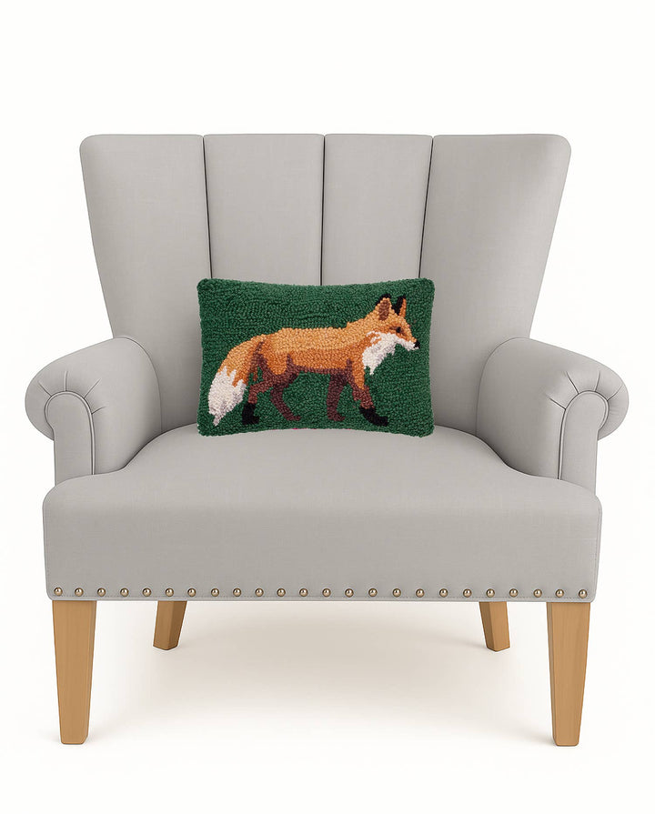 Fox Hook Pillow, 100% Wool