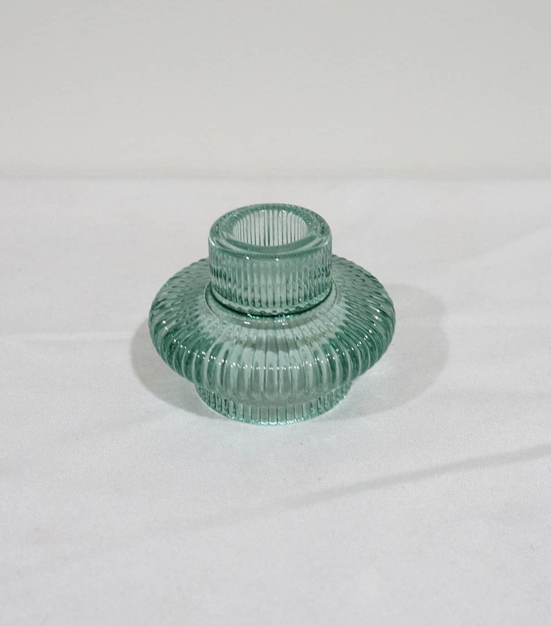 Taper or Tea Light Glass Candle Holder (Multiple Colors)