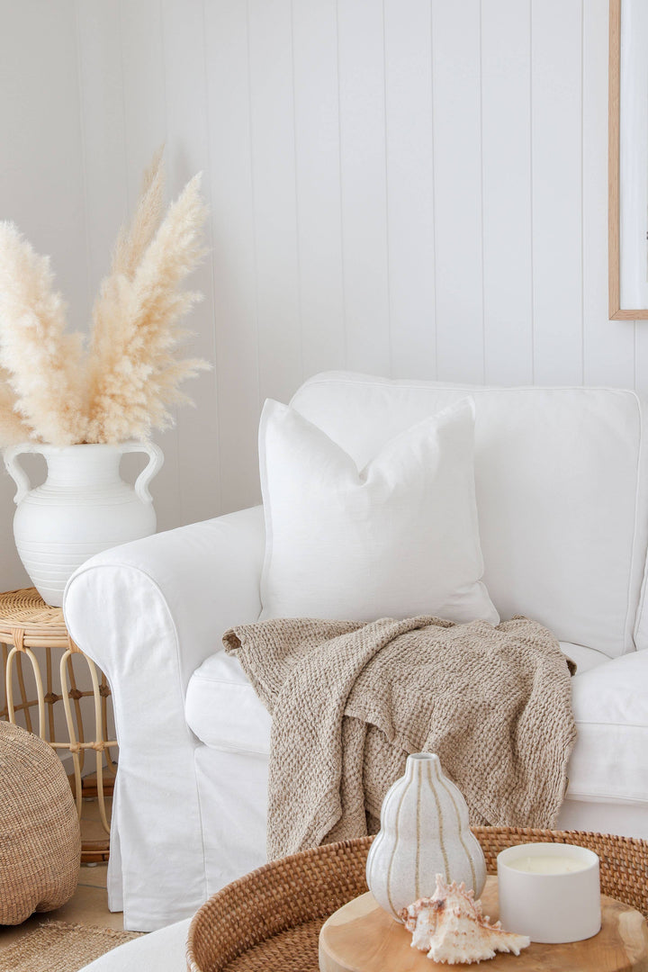 Linen Waffle Throw Blanket, 3 Colors