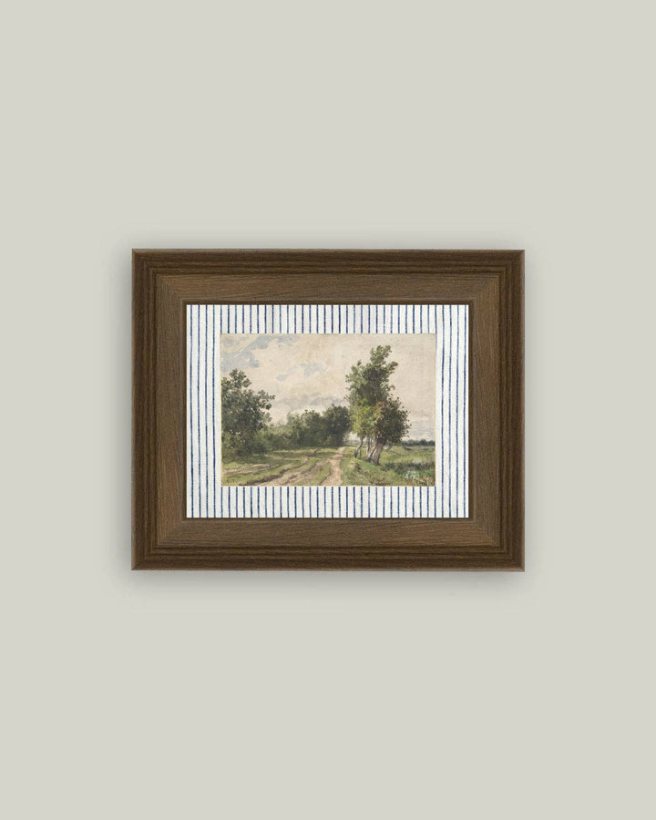 Provence Landscape Framed Antique Art, 10x8