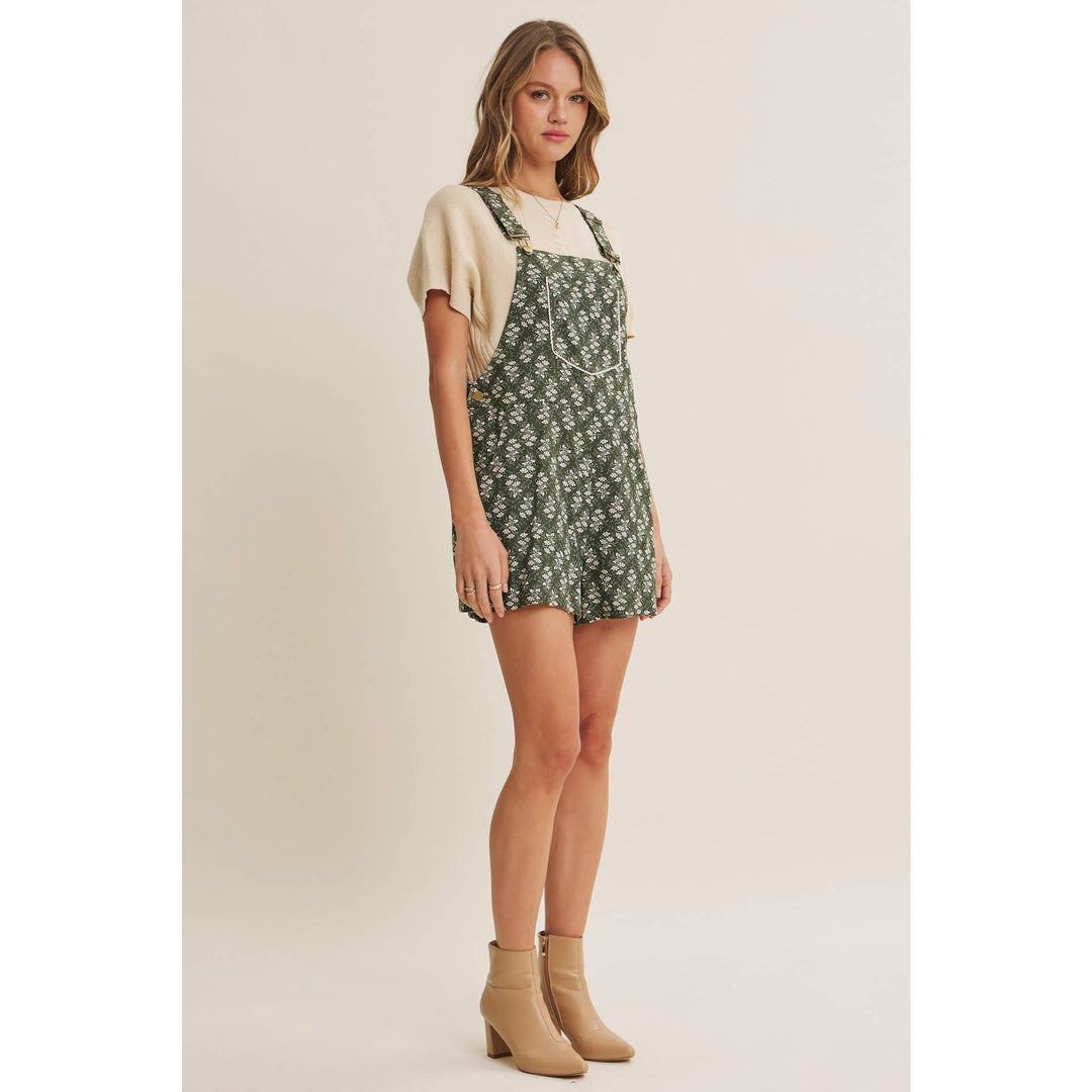 Meadow Bloom Floral Short Overall