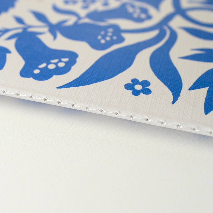 Blue Floral Undated Monthly Planner