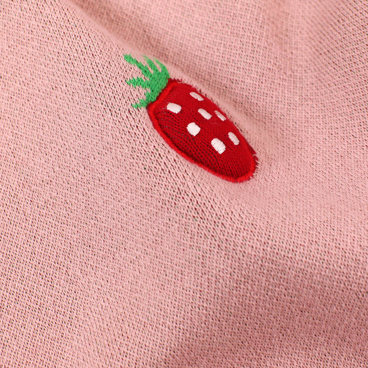 Strawberry Organic Cotton 3D Knit Baby Blanket